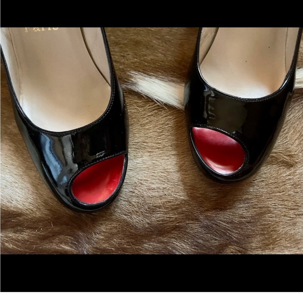 HURRY! Memorial SALE! Christian Louboutin Peep Toe Patent Leather Heel - Picture 2 of 14